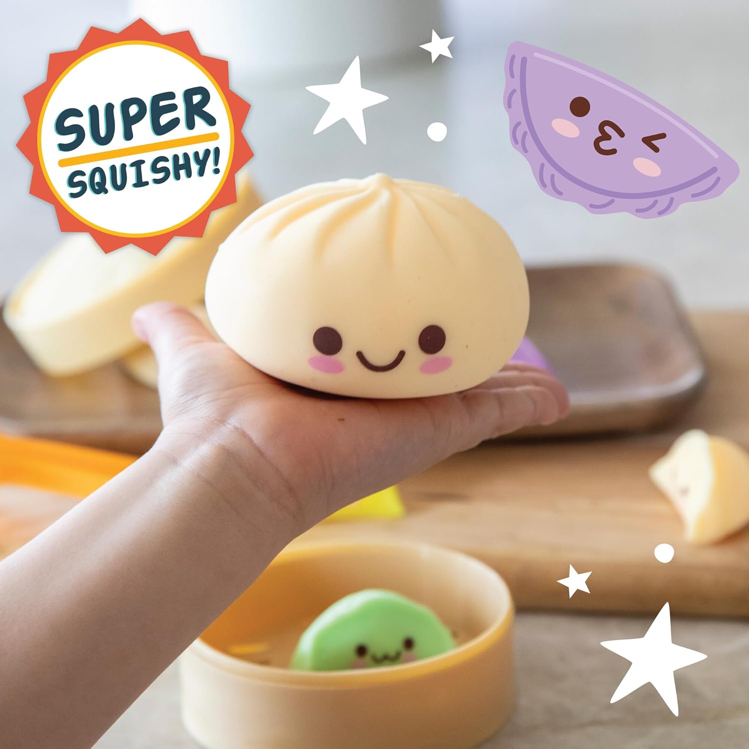 😋12PCS Cute Big Bun Squishy Toys – Super Soft Stress Relief Fidget Set 🍞✨