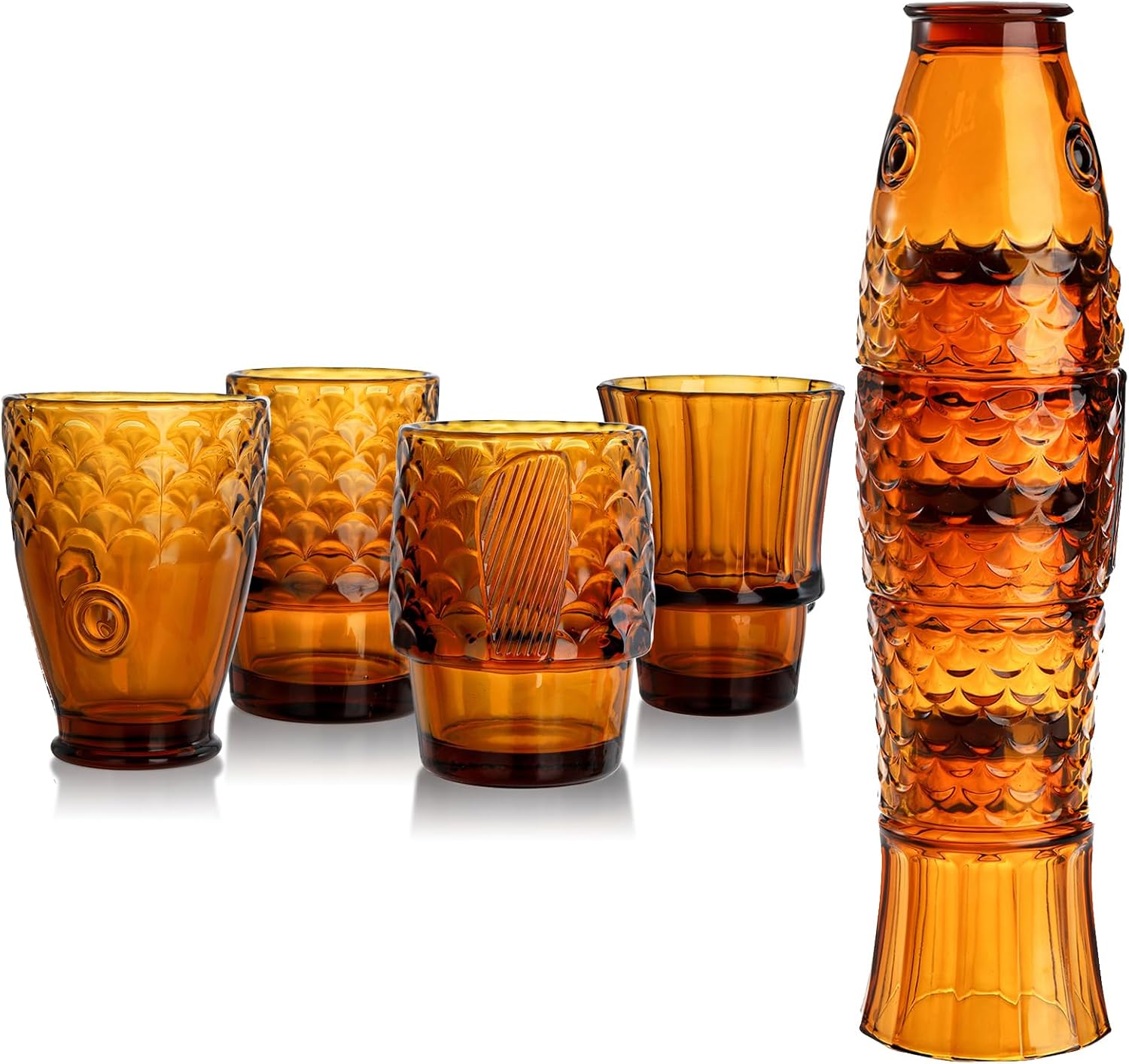 🐠Fish Shaped Stacking Tumbler Glasses