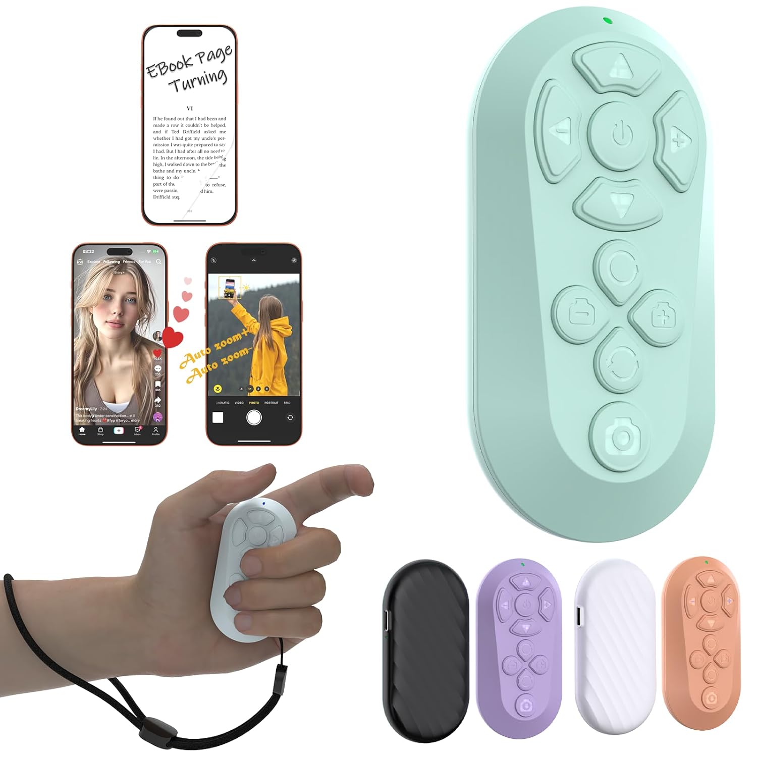 📱2026 New Release Remote Control for TikTok Scrolling – Wireless Scroller & Camera Shutter