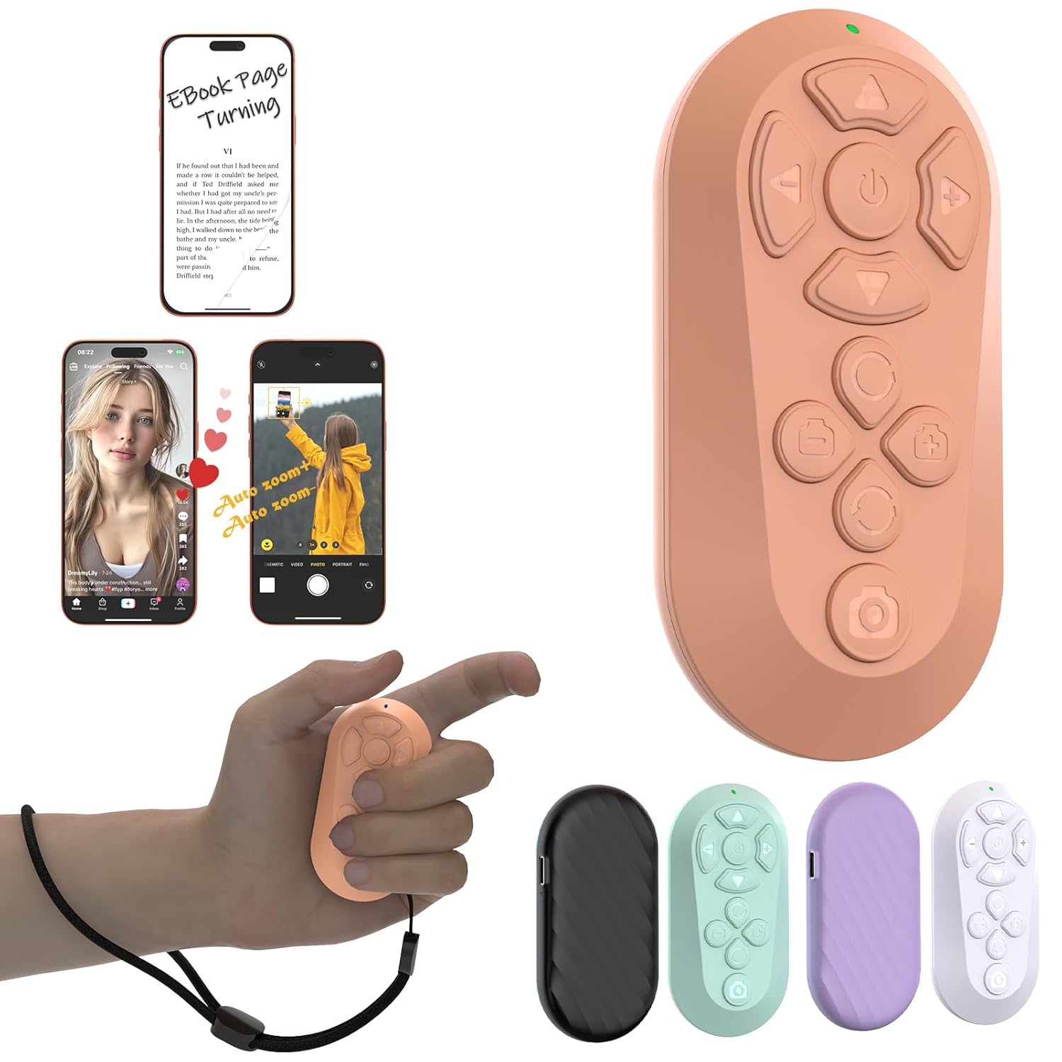 📱2026 New Release Remote Control for TikTok Scrolling – Wireless Scroller & Camera Shutter