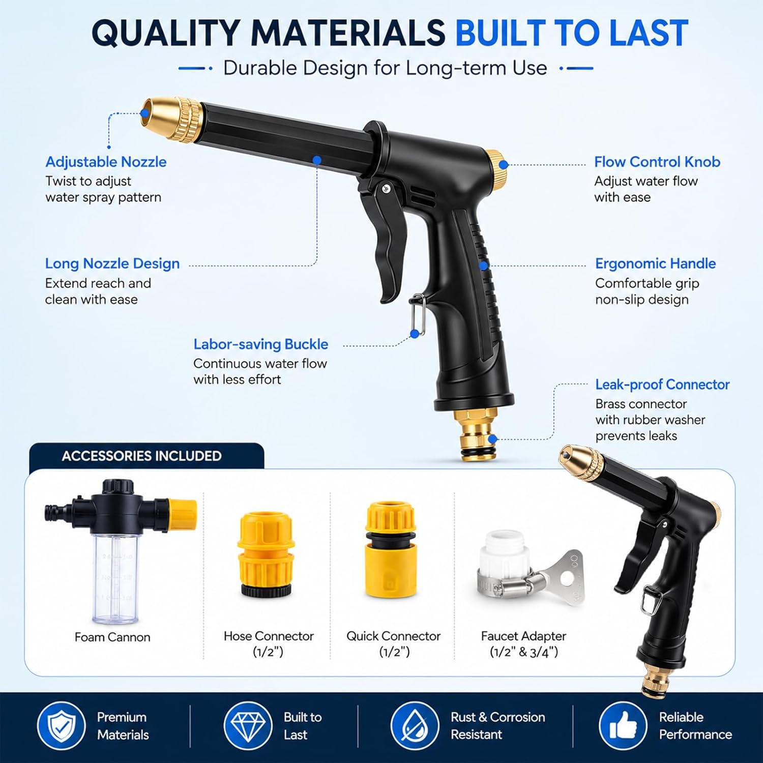 💫High Pressure Garden Hose Nozzle Sprayer Set