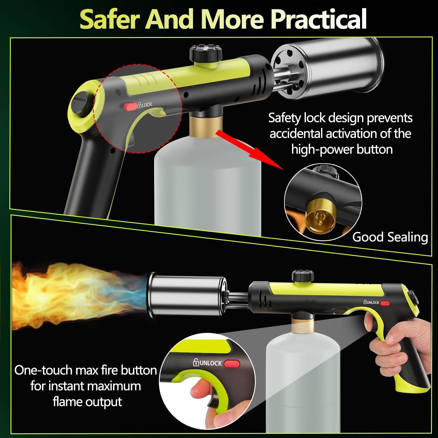 Heavy-Duty Propane Torch with Adjustable Flame