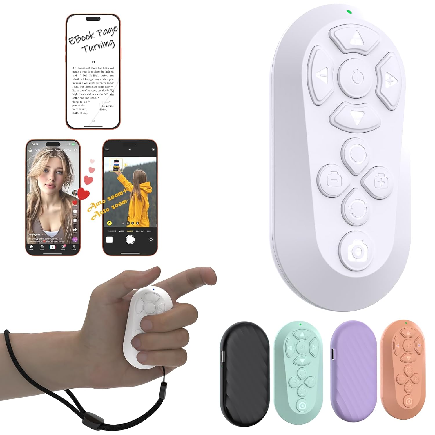 📱2026 New Release Remote Control for TikTok Scrolling – Wireless Scroller & Camera Shutter