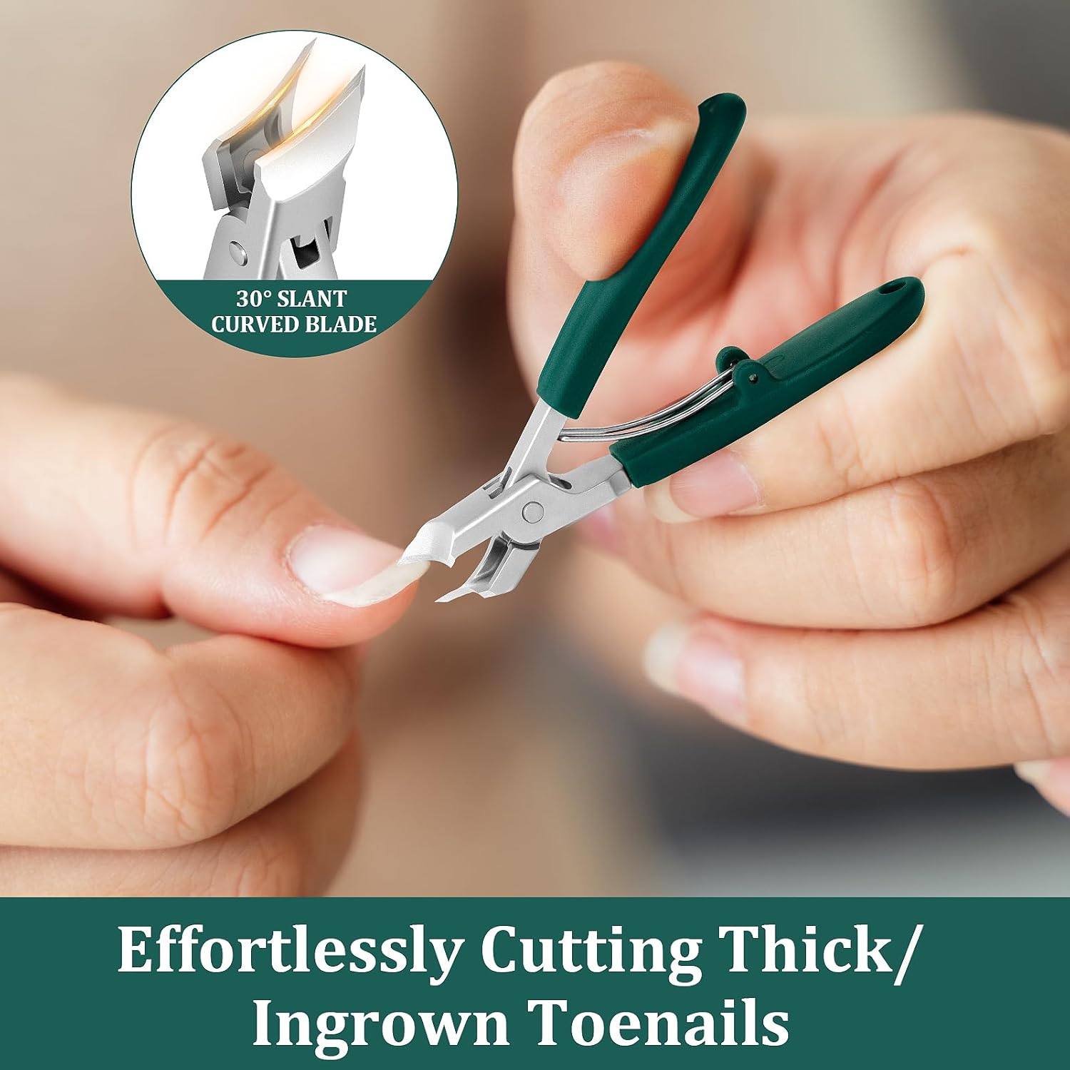 🦅 3Pcs Eagle-Beak Ingrown Toenail Clipper  – Ultra Sharp, Precision 30° Curved Blade, Splash-Proof