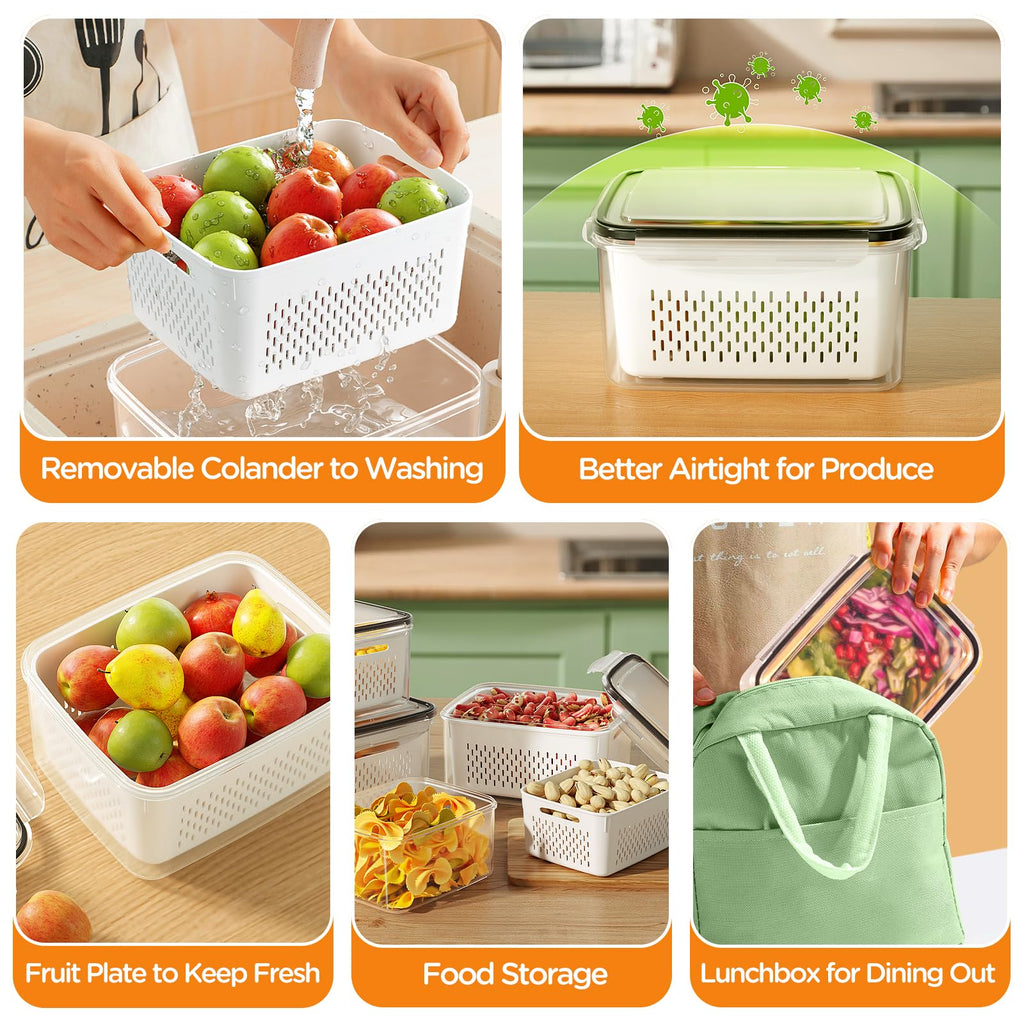 4-in-1 Produce Storage Containers (3-Pack Set)