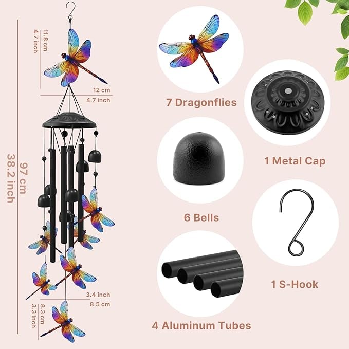 🔥Juneteenth 49% OFF-🐦Vintage Colorful Hummingbird Wind Chime with Metal Tubes and Bells