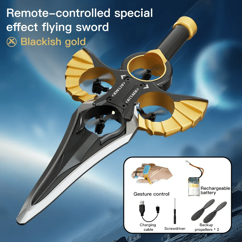 🕹️Magic Flying Battle Sword – LED Hover Spinning Toy✨⚔️