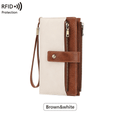 Women's long wallet, stylish clutch, elegant solid color RFID blocking leather wallet👛
