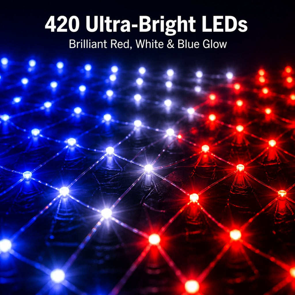 🔥Last Day: 49% OFF-Solar American Flag Net Lights
