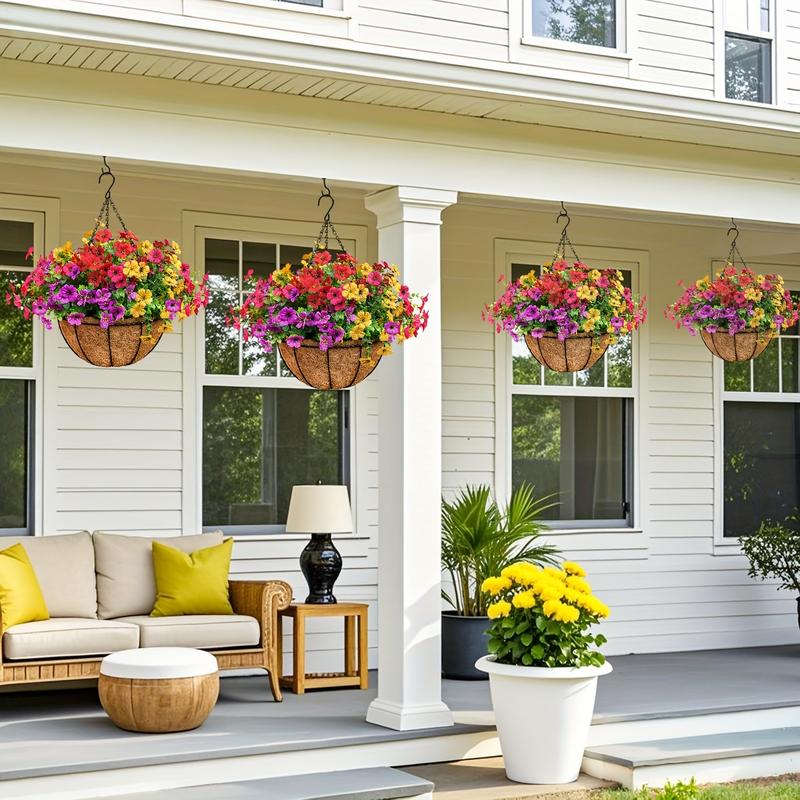 FREE SHIPPING!🔥Simulated Hanging Flower Basket 🌸No Watering💧. No Wilting. Just Perfect Blooms.