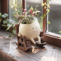 🎉Buy 2 Free Shipping😊Smiley rocking chair flower pot
