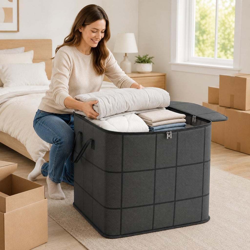 Storage Bag – Extra Large Moving & Closet Organizer for Bedding, Clothes & Blankets