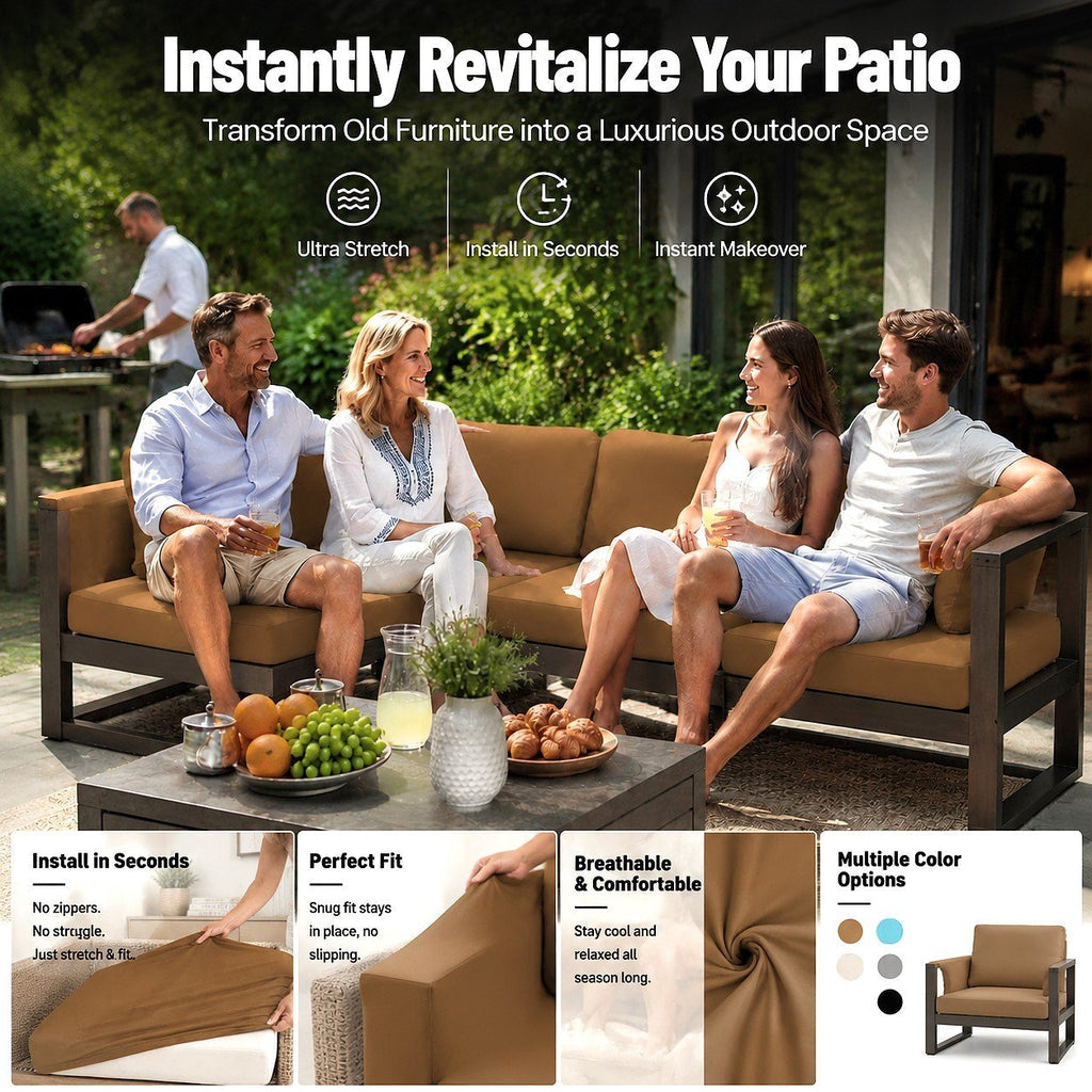 🪑 Stretch Sofa Cushion Covers Set (4 / 8 / 12 PCS)