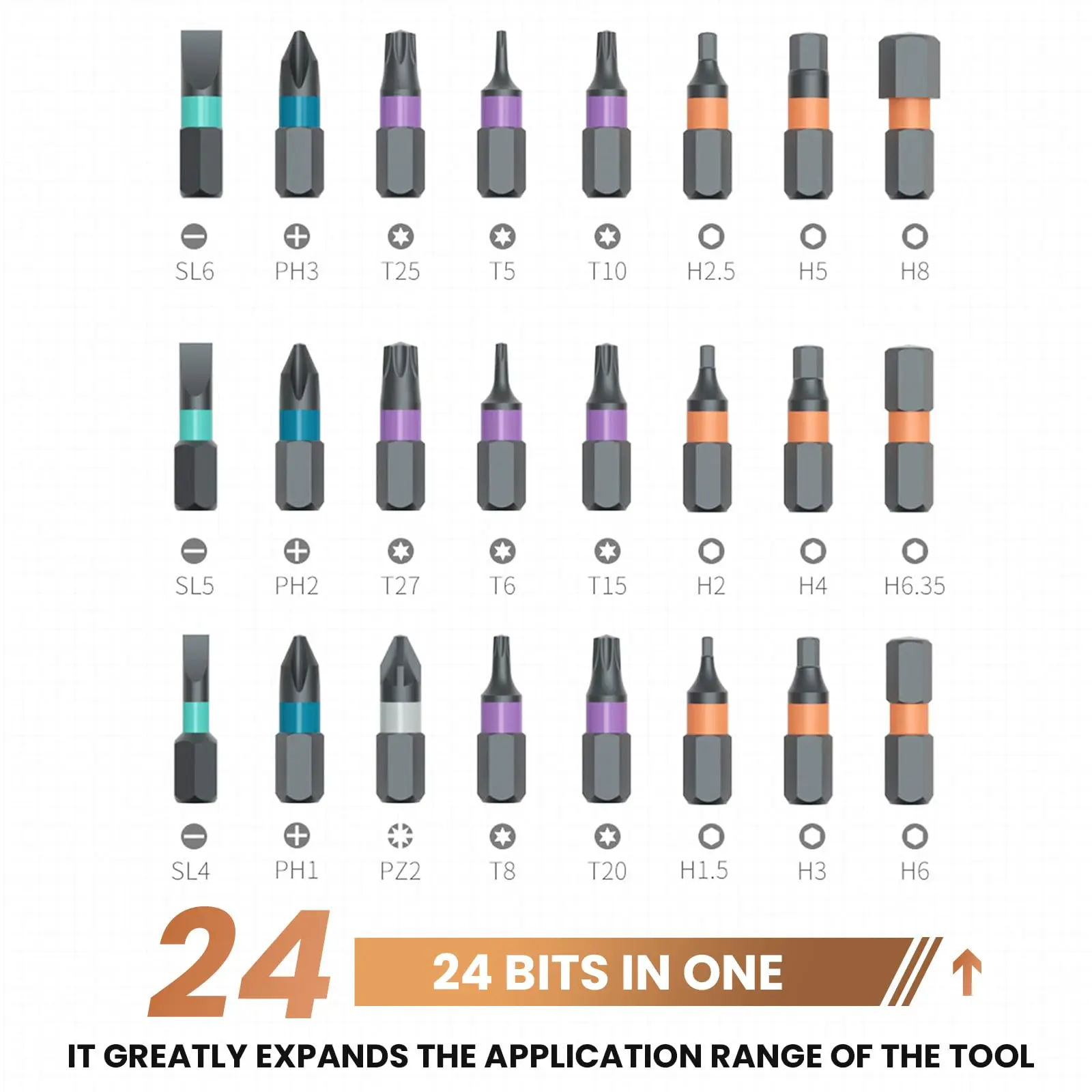🛠️ 24-Piece DIY Ratchet Screwdriver Set – S2 Alloy Steel Bits