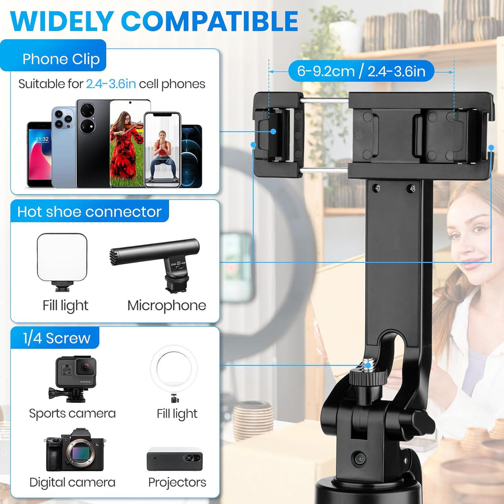 360° AI Auto Tracking Tripod with Gesture Control