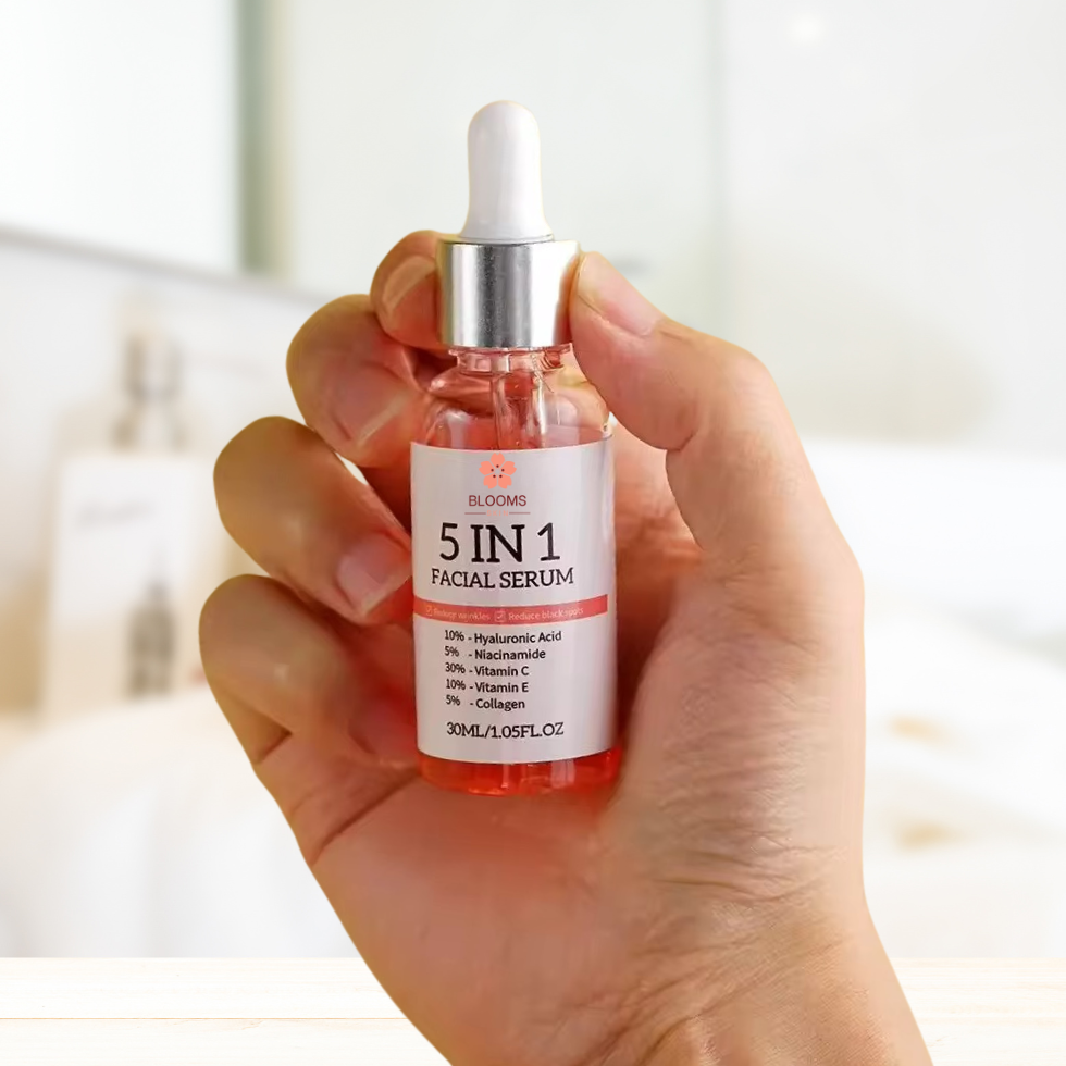 JAYSUING 5-in-1 Face Serum with Hyaluronic Acid & Vitamin C