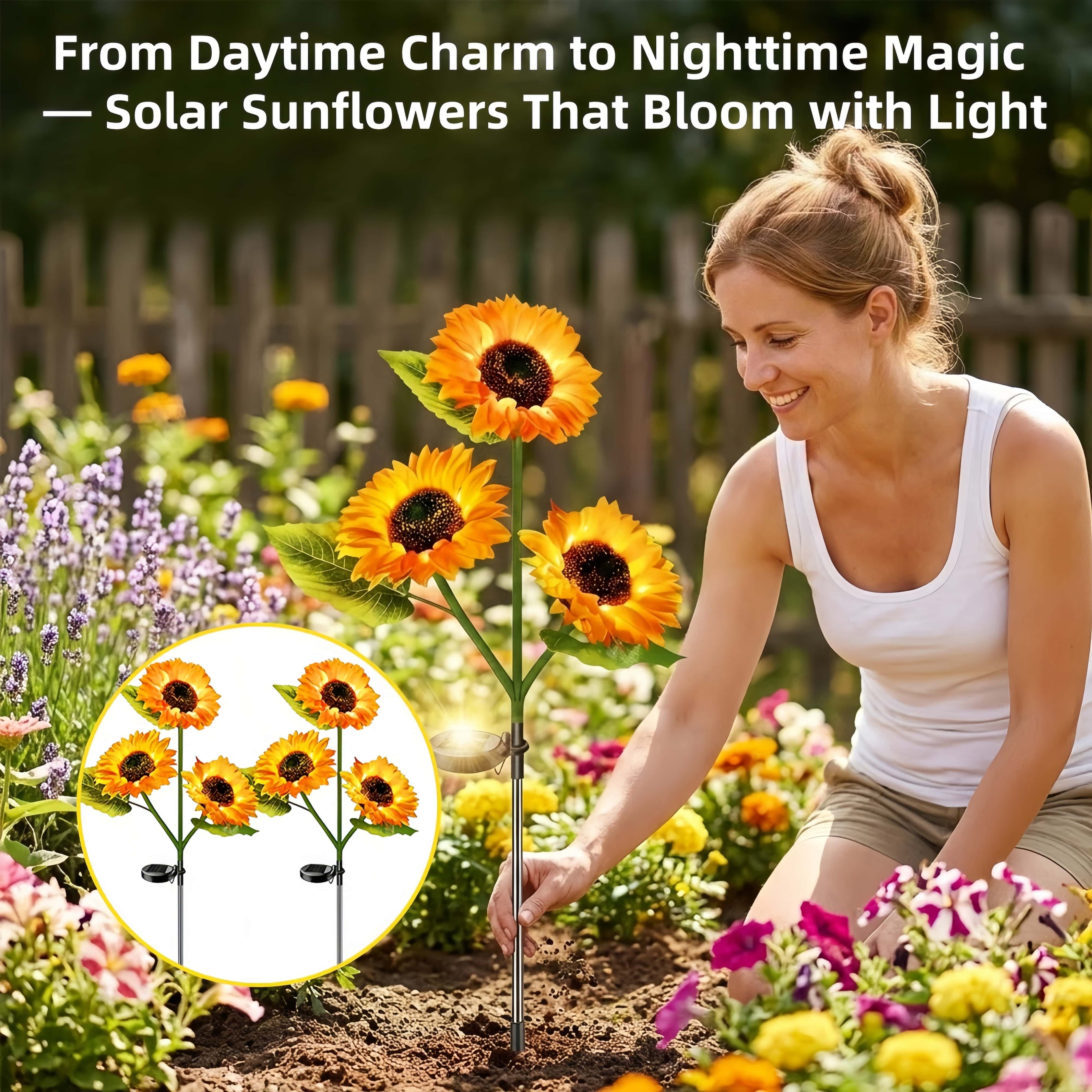 🌻🌞Solar LED Sunflower Garden Lights