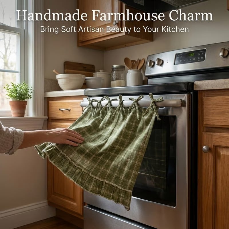 Elegant Handmade Oven Skirt – A Simple Upgrade for a Beautiful Kitchen ✨👩‍🍳🏡
