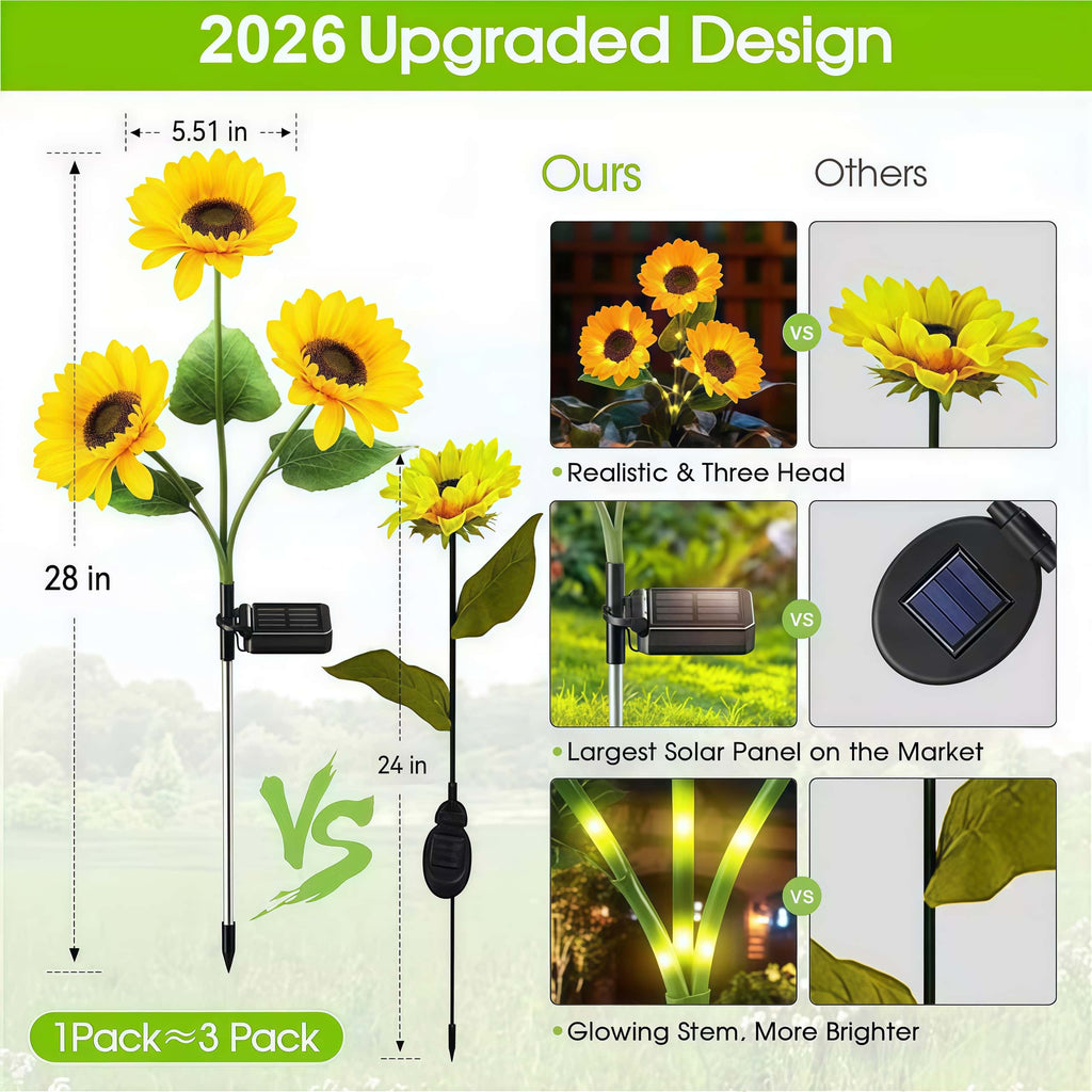 🌻 49% OFF🔥Solar Sunflower Garden Lights: Illuminate Your Outdoors with Sun-Kissed Charm