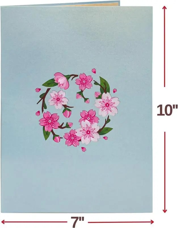 💖🎁2026 Mother's Day Card -3D Cherry Blossom Flower Bouquet Pop Up Card