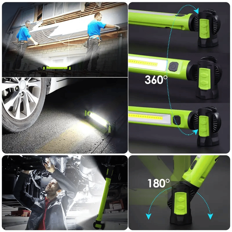 🔥🌟🔦Multifunctional magnetic rechargeable work light💡 Ideal for Mechanic, Car Repair & Garage Use
