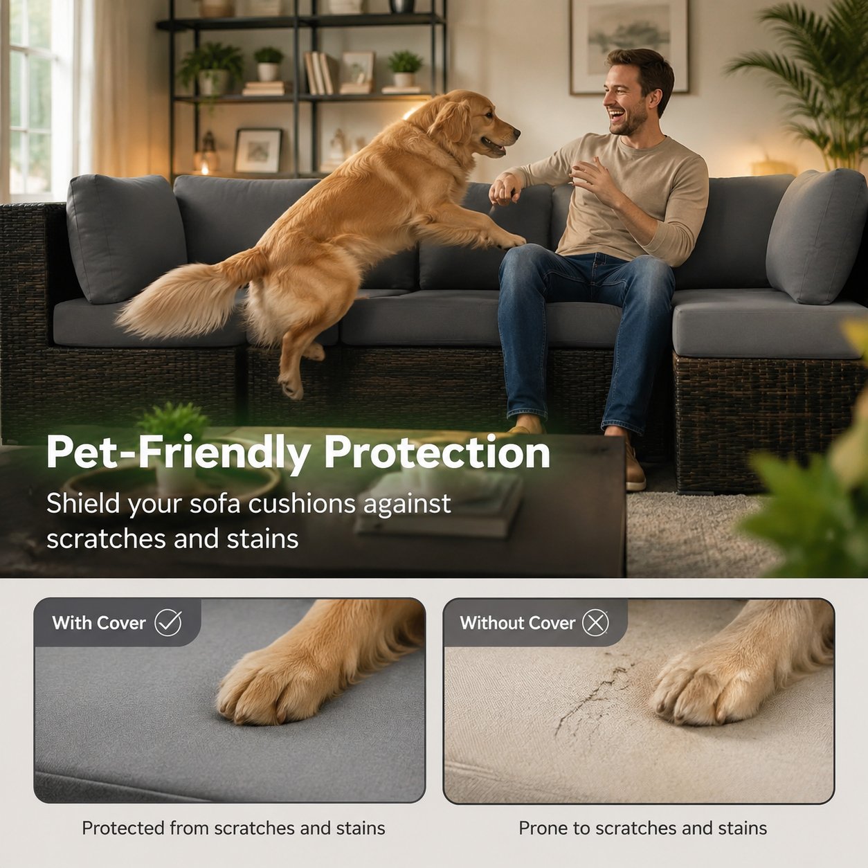 🪑 Stretch Sofa Cushion Covers Set (4 / 8 / 12 PCS)