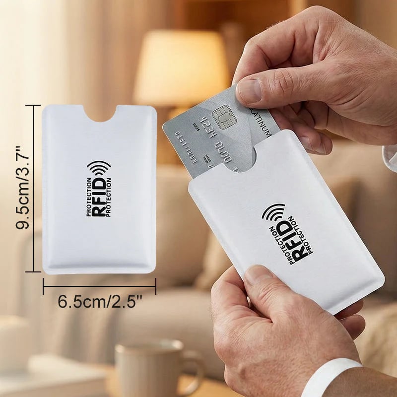 [8-Pack] RFID Blocking Sleeves: Slim & Lightweight Protection for Credit & ID Cards
