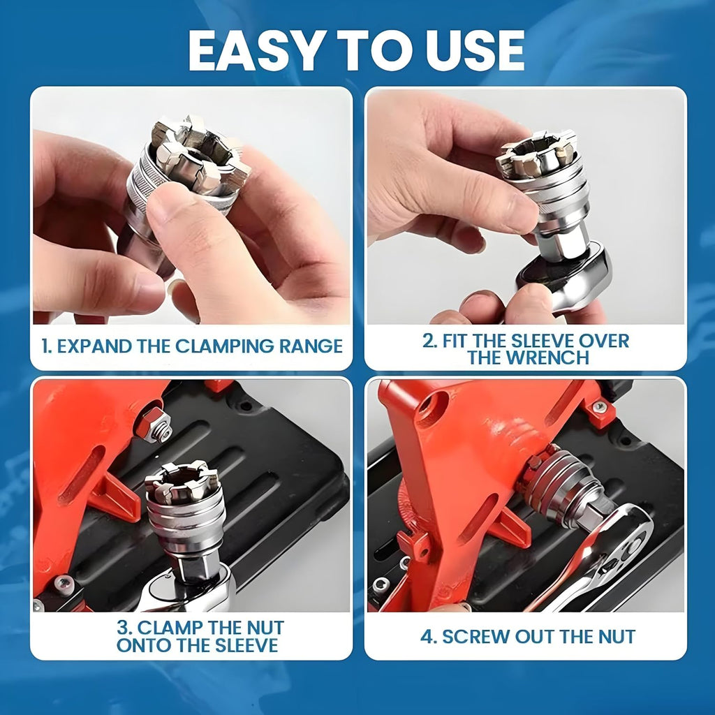 Upgraded Adjustable Universal Socket – 10mm-19mm Master Wrench Tool