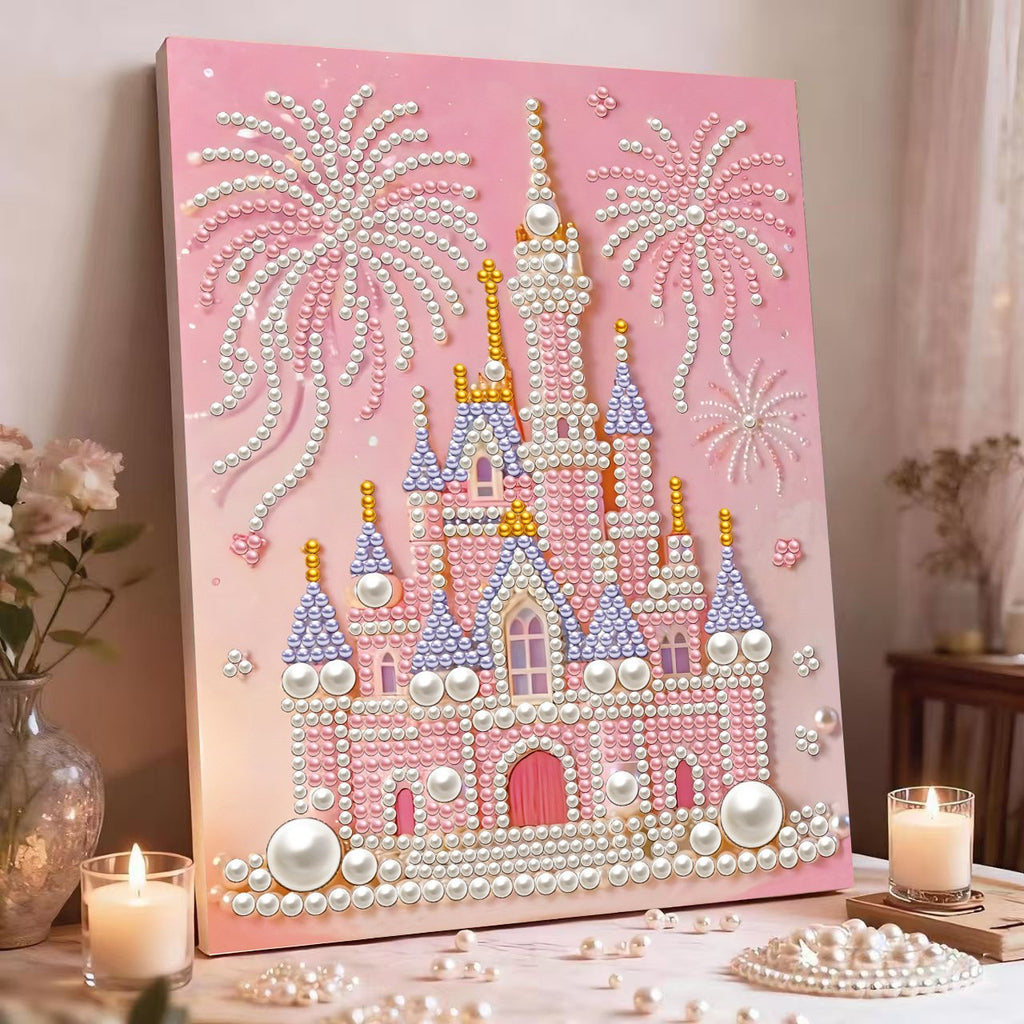 🔥Last Day 50% OFF - 🏰✨DIY Beaded Art Kit - Castle Pearl Painting🎇
