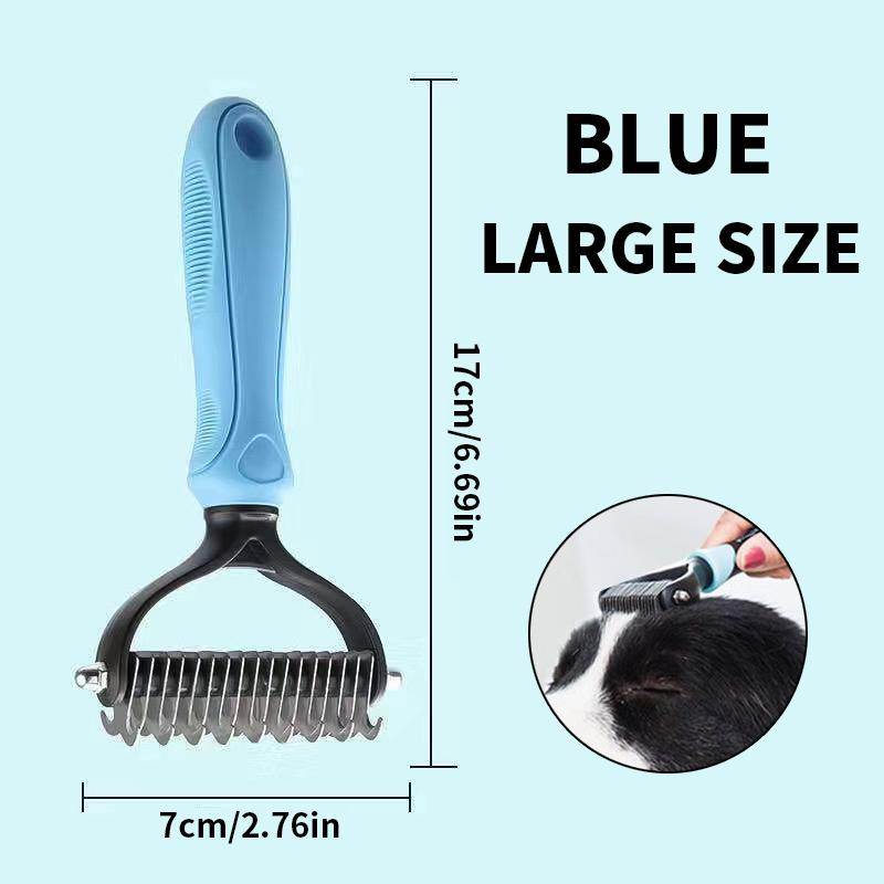 Easy Pet Detangling Comb – Double-Sided Stainless Steel Grooming Tool for Smooth, Shed-Free Coats
