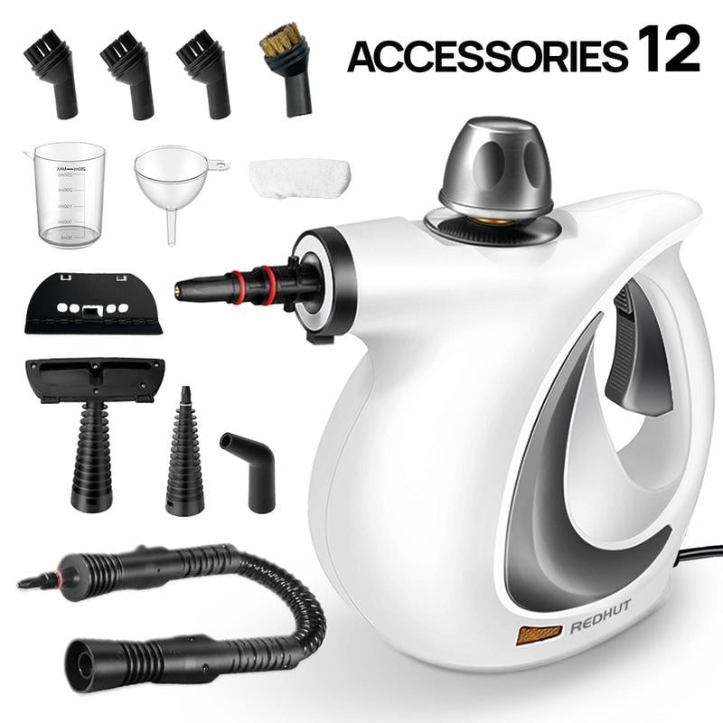 Pressurized Handheld Multi-Surface Natural Steam Cleaner with 12 pcs Accessories