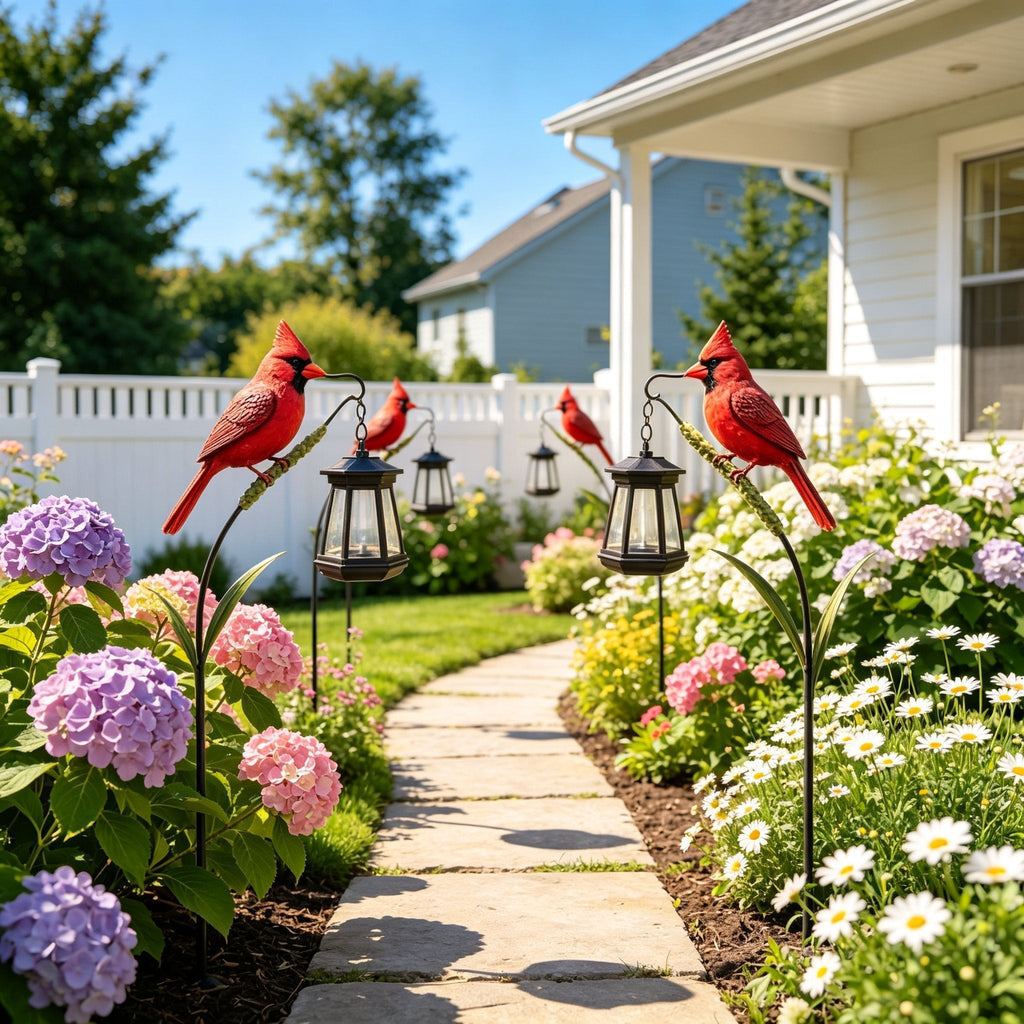 🐦 Cardinal Solar Light—A Beautiful Garden Light That Feels Full of Life