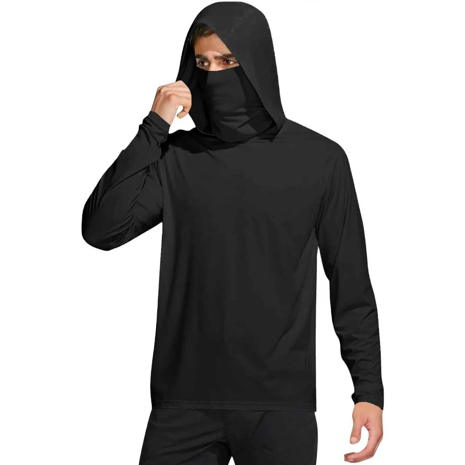 UPF 50+ Fishing Hoodie with Face Cover