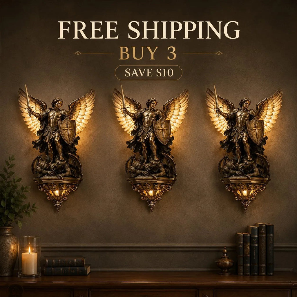 🔥LAST DAY 50% OFF⏰-St. Michael Guardian Angel Wall Light🕊️