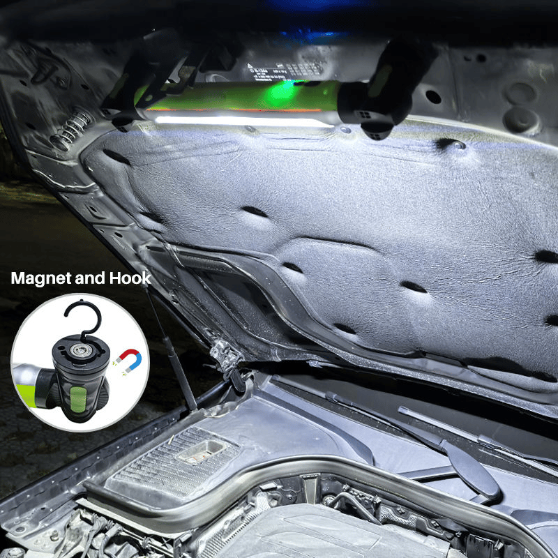 🔥🌟🔦Multifunctional magnetic rechargeable work light💡 Ideal for Mechanic, Car Repair & Garage Use