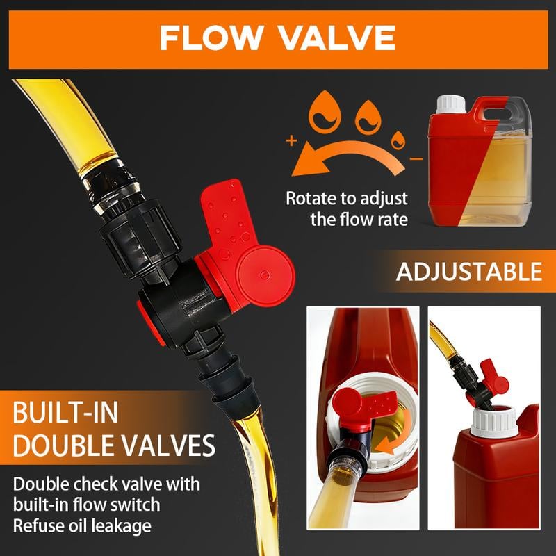 Multifunction Liquid Sucker Pump High Flow Manual Fuel Pump 9.8 Ft Hose