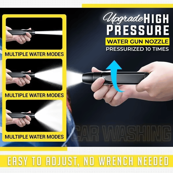 🔥LAST DAY 49% OFF - 🏠🚗High Pressure Car Wash Water Gun - All-in-One Kit with Power Booster Nozzle⚡