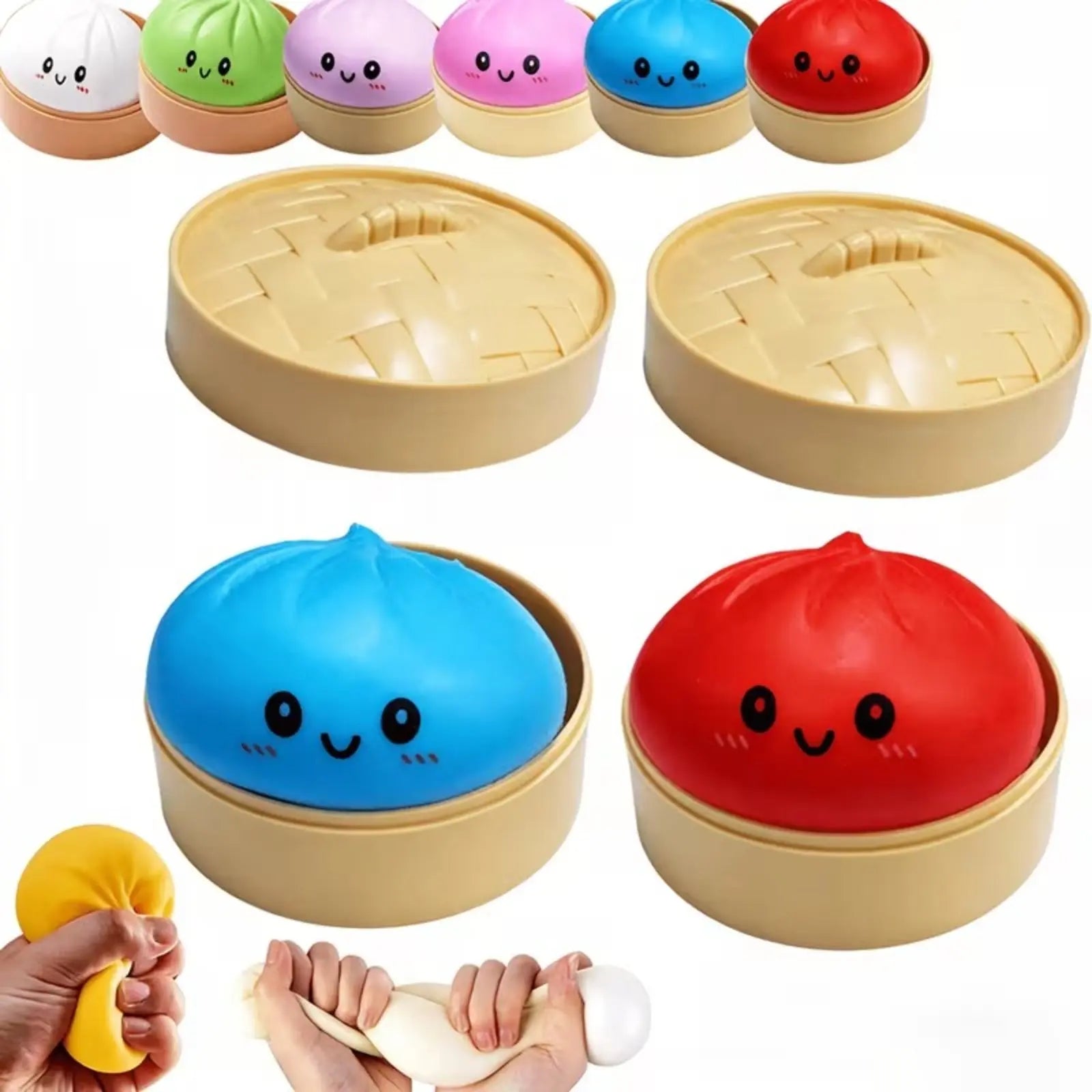 😋12PCS Cute Big Bun Squishy Toys – Super Soft Stress Relief Fidget Set 🍞✨