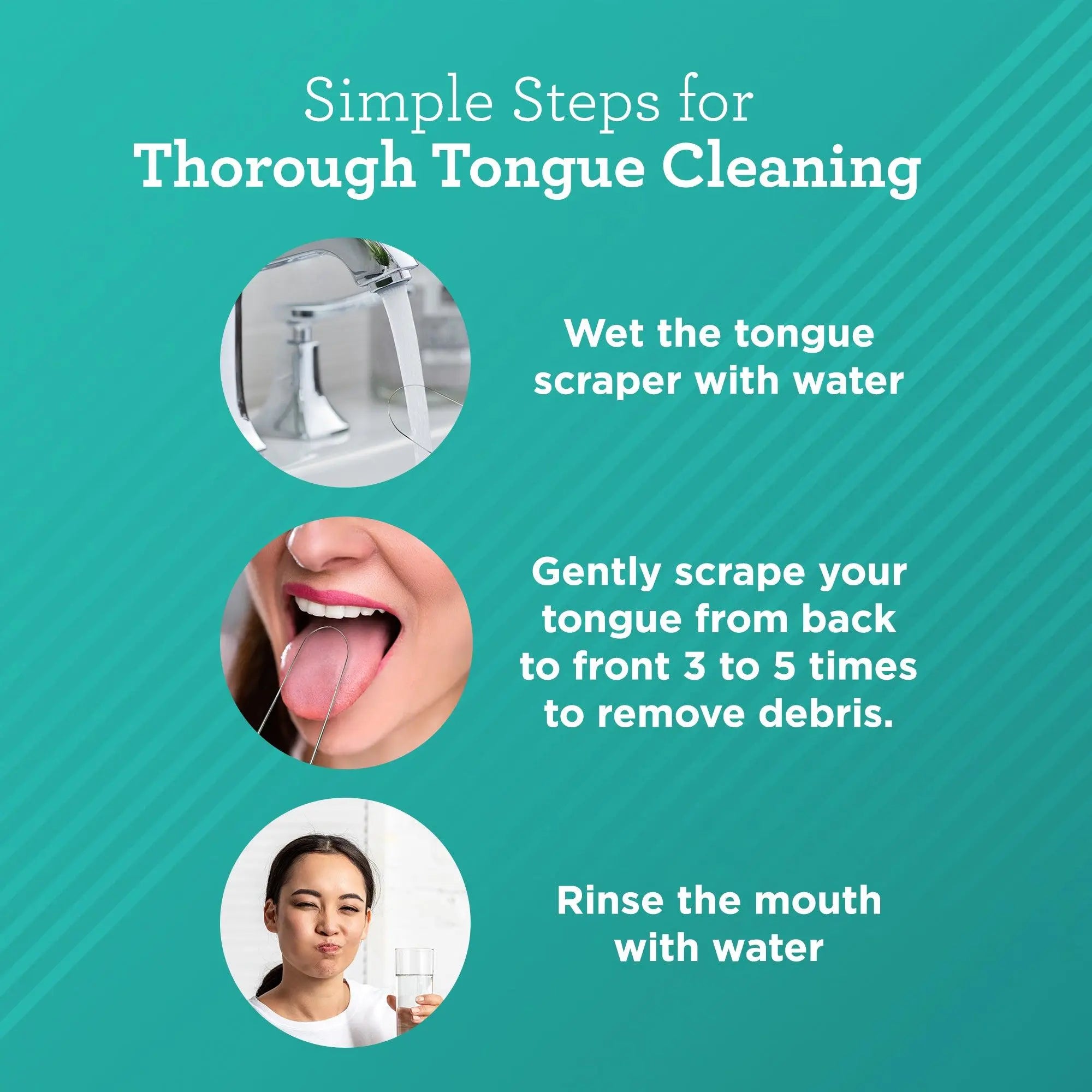 Tongue Scraper (2 Pack), 420 Medical-grade Stainless Steel Tongue Cleaner, Aids in Fresh Breath & Oral Care