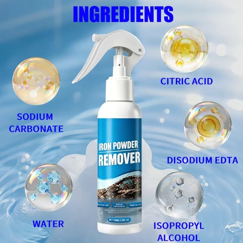 Automotive Rust Remover Spray 100ML – Fast-Acting Iron & Rust Cleaner for Wheels, Rims, Metal Surfaces