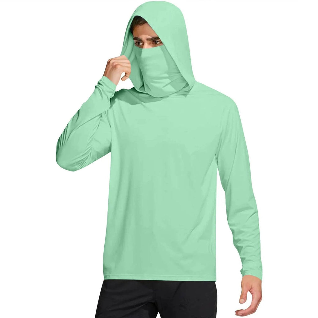 UPF 50+ Fishing Hoodie with Face Cover