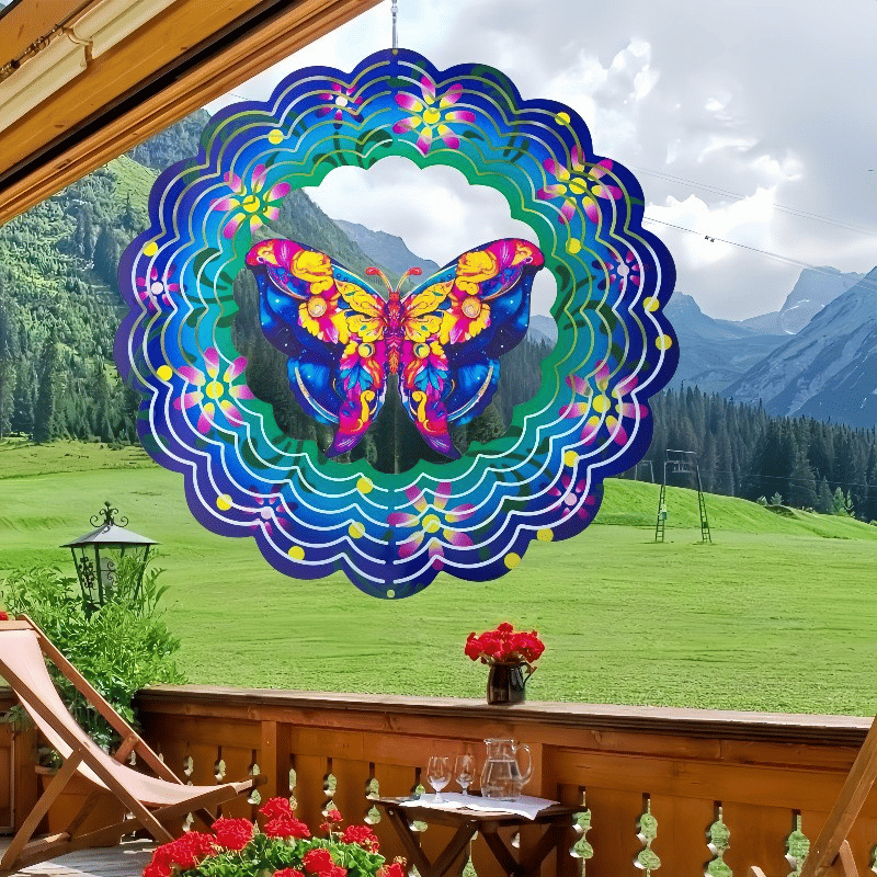 🦋Lucky Mandala Windmill – 3D Kinetic Art, Indoor/Outdoor, Stainless Steel
