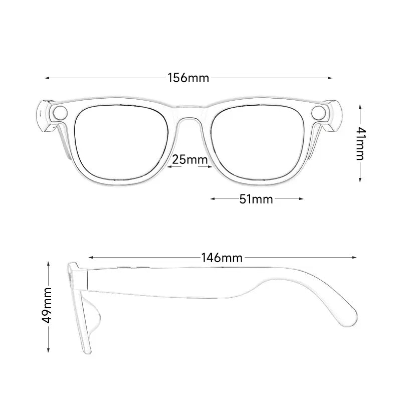 😎Next-Gen AI Smart Glasses – 8MP Camera, 160+ Languages & Hands-Free Video