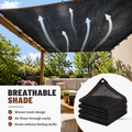 ☀️10x13 FT UV Resistant Sun Shade Net with Grommets, 70-90% Sun Block Breathable Mesh Canopy for Patio, Garden & Privacy Shade-TI