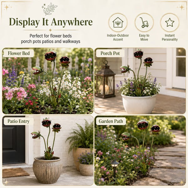 LAST DAY 49% OFF - Whimsical Metal Carnivorous Plant Garden Stake