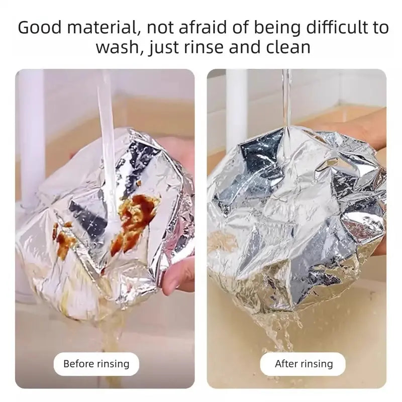 🏠🍲Home dining table & food container aluminum foil heat-retaining cover