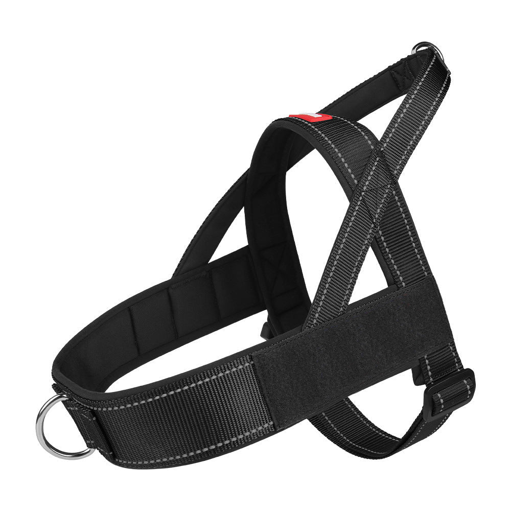 🐾No-Pull Reflective Dog Harness for Medium & Large Dogs, Comfortable Padded Vest with Dual D-Rings, Adjustable Anti-Pull Chest Harness for Walking & Training