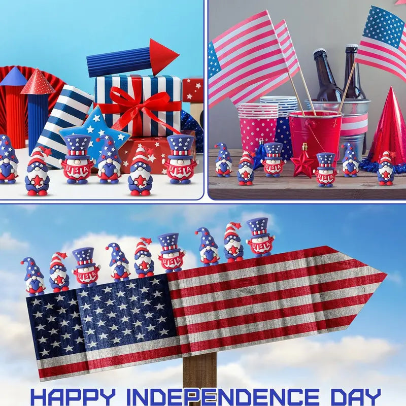 🎁 Patriotic Gnomes Figures 4th of July Gift