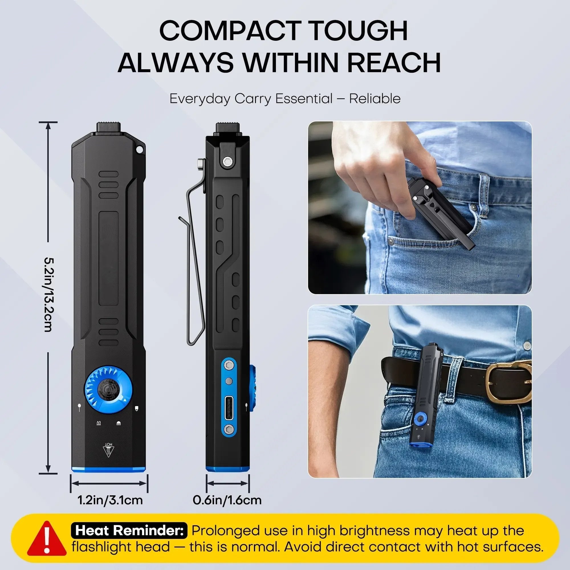 🔦Rechargeable EDC Flashlight