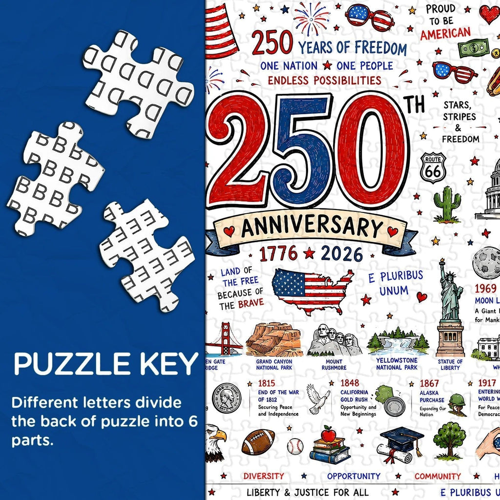 🧩 Patriotic America Jigsaw Puzzle 1000 Pieces🎁Buy 2 Free Shipping